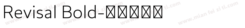 Revisal Bold字体转换